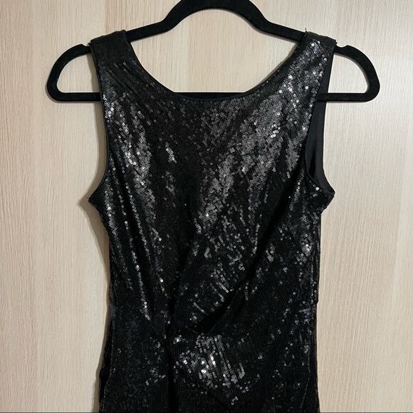 Taylor Black Sequined Dress NWT - Picture 5 of 8